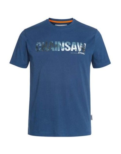 Синя тениска CHAINSAW STIHL